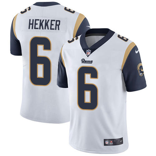 2019 Men Los Angeles Rams 6 Hekker white Nike Vapor Untouchable Limited NFL Jersey